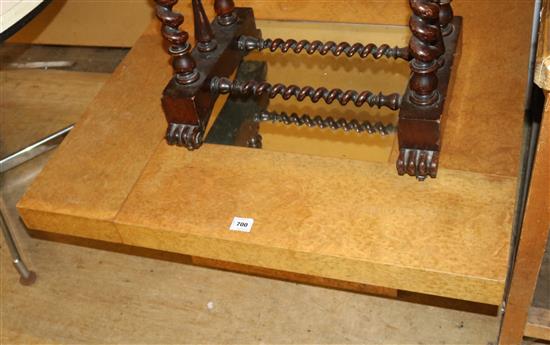 A modern burrwood occasional table(-)